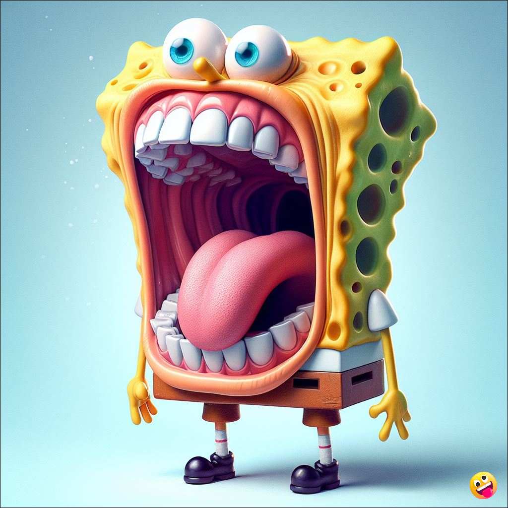 goofy looking SpongeBobs