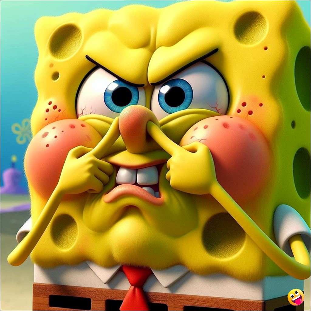 goofy looking SpongeBob
