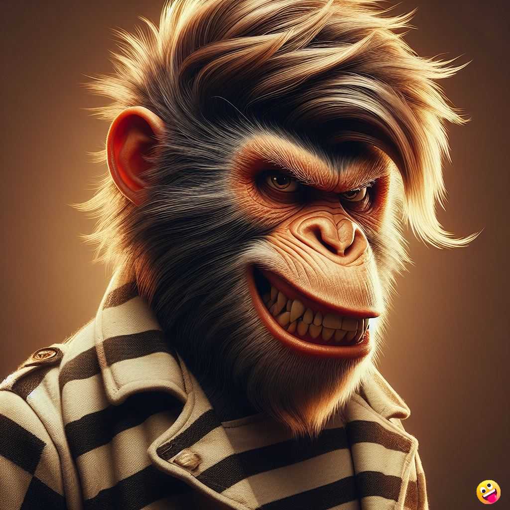cute goofy monkey